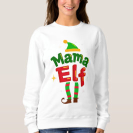 Sudadera Mama Elf Matching Family Christmas Design