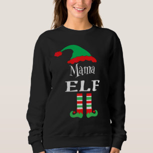 Sudadera Mamá Elfo de Navidad Grupo Familiar Combinado de N