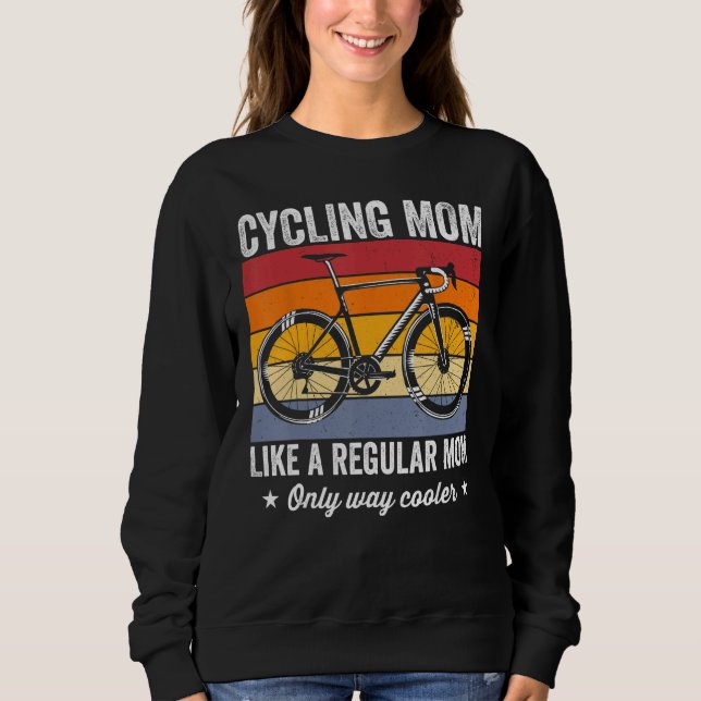 Sudadera Mamá en bicicleta como una mamá normal solo que má (Anverso)