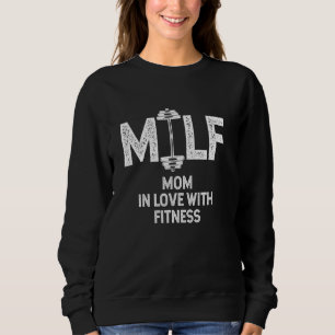 Sudadera Mamá enamorada del humor de fitness cita