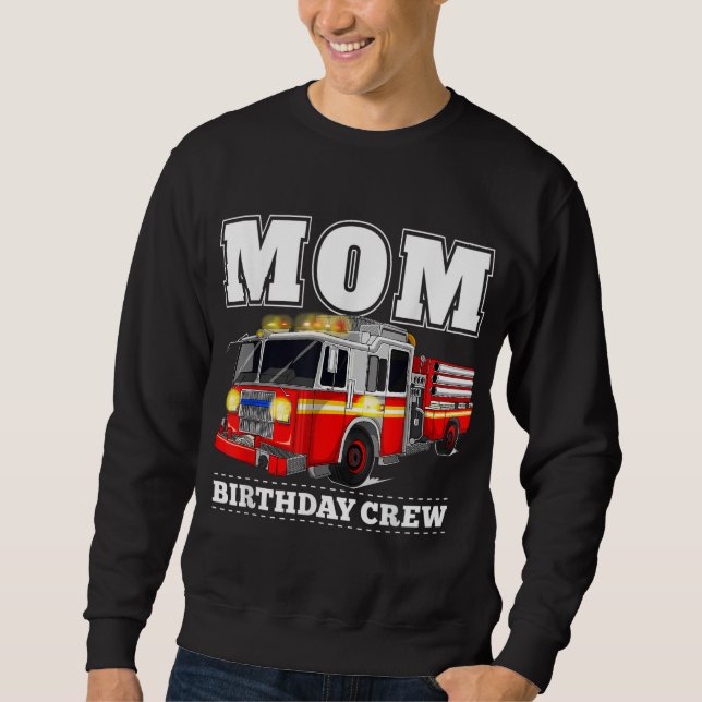 Sudadera Mamá equipo de bomberos de cumpleaños bomberos (Anverso)