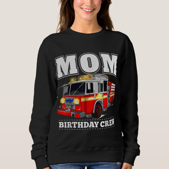 Sudadera Mamá equipo de bomberos de cumpleaños bomberos (Anverso)