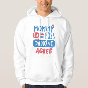 Sudadera Mamá es la jefa Papá y yo estamos de acuerdo