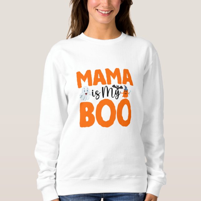 Sudadera Mamá es mi Boo Halloween (Anverso)