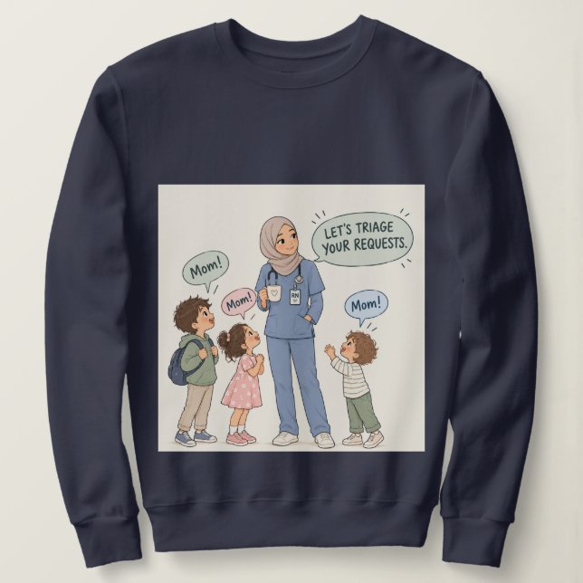 Sudadera Mamá es una enfermera (Anverso del diseño)