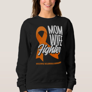 Sudadera Mamá Esposa Combatiendo Naranja Ribbon Esclerosis