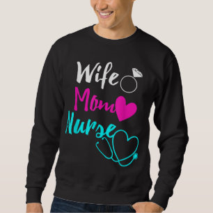 Sudadera Mamá Esposa Enferma RN Regalo De Día de la Madre L