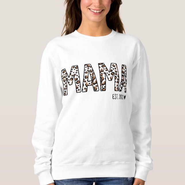 Sudadera Mama Est Sweatshirt, Personalizado Mama Est 2022 L (Anverso)