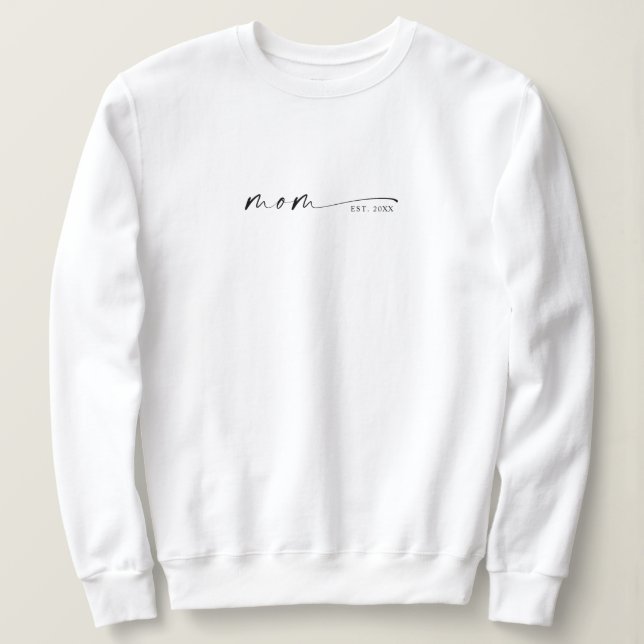 Sudadera Mamá Estableció Nuevo Regalo de Mamá (Anverso del diseño)