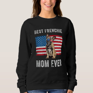 Sudadera Mamá francesa Bandera estadounidense Bulldog franc
