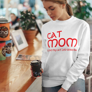 Sudadera Mamá Gata Amante de Mascotas Frase Divertida Lindo