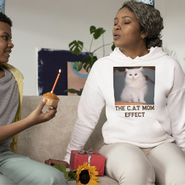 Sudadera Mamá Gata Ash y Texto Marrón Personalizado Foto Ma