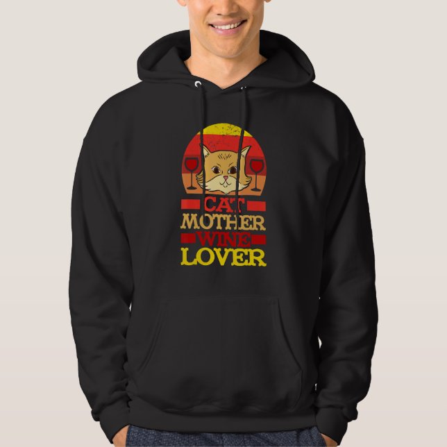 Sudadera Mamá Gata Y Vino Dando Beber (Anverso)
