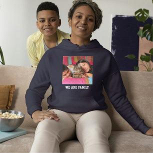 Sudadera Mamá Gato Azul Marino Blanco Foto Personalizada de
