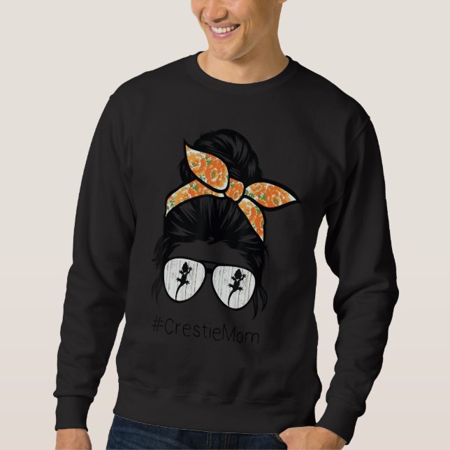 Sudadera Mamá Gecko Creste, Gecko Lover, Crestie Cute, Rept (Anverso)