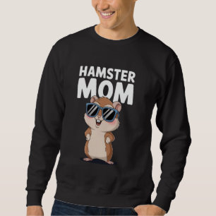 Sudadera Mamá Hámster Gafas de Sol Cool Dibujos Animados Di