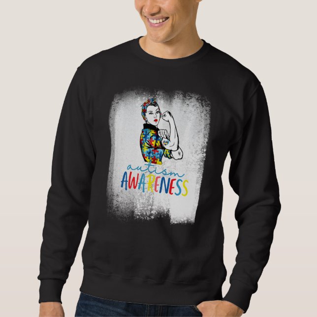 Sudadera Mamá inquebrantable conciencia del autismo (Anverso)