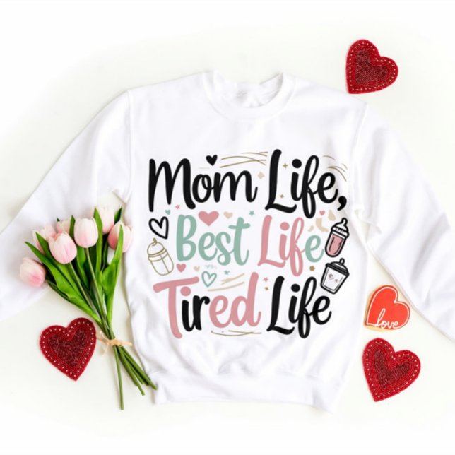 Sudadera Mamá la vida mejor la vida divertida mamá giftosa (Subido por el creador)