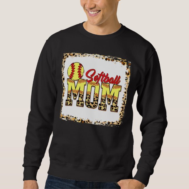 Sudadera Mamá leopardo de las modas blanqueó el día de mamá (Anverso)
