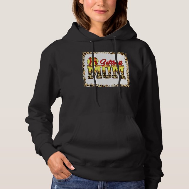 Sudadera Mamá leopardo de las modas blanqueó el día de mamá (Anverso)
