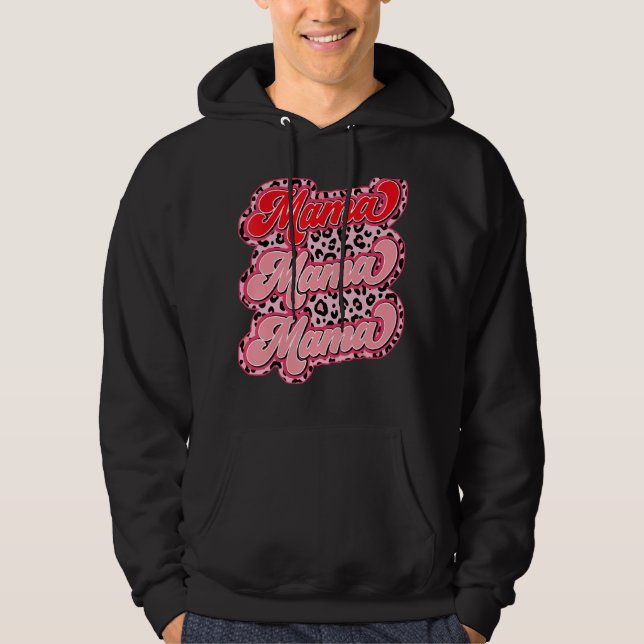 Sudadera Mamá leopardo mamaria retro de 70 años (Anverso)