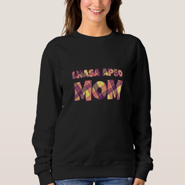 Sudadera Mamá Lhasa Apso de pelo largo Perro Lhasa Raza de  (Anverso)
