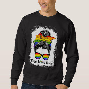 Sudadera Mamá Libre abraza a Messy Bun Lgbt Mom