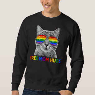 Sudadera Mamá libre abraza al gato Rainbow Purride Orgullos