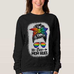 Sudadera Mamá Libre Abraza Bun Lgbtq Con Bandera Arcoiris L