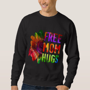 Sudadera Mamá libre abraza Daisy Rainbow Heart Sunflower Lg