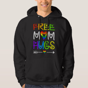Sudadera Mamá Libre abraza el corazón arcoiris Lgbt Orgullo