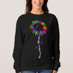 Sudadera Mamá libre abraza el girasol arco iris Lgbt Lesbia