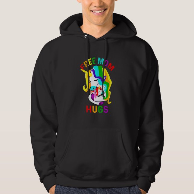 Sudadera Mamá libre abraza el mes del orgullo gay de Lgbt (Anverso)
