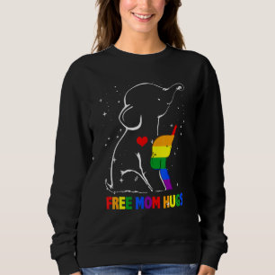 Sudadera Mamá libre abraza el orgullo gay del corazón arco