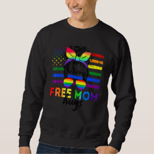 Sudadera Mamá libre abraza gafas de sol desordenadas dicen