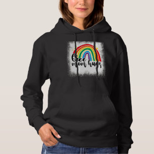 Sudadera Mamá libre arcoiris blanqueada abraza a mamá gay l