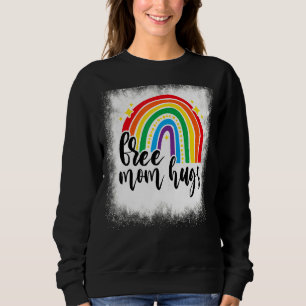 Sudadera Mamá libre arcoiris blanqueada abraza a mamá gay l