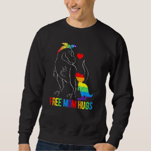 Sudadera Mamá Libre Lgbt abraza Dinosaurio Rex Mamasaurus A