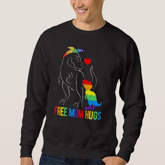 Sudadera Mamá Libre Lgbt abraza Dinosaurio Rex Mamasaurus A (Anverso)