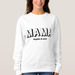 Sudadera MAMA lindo con nombres de niños para mamá