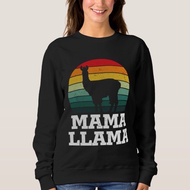 Sudadera Mama Llama Mamá Feliz Día de las Madres (Anverso)