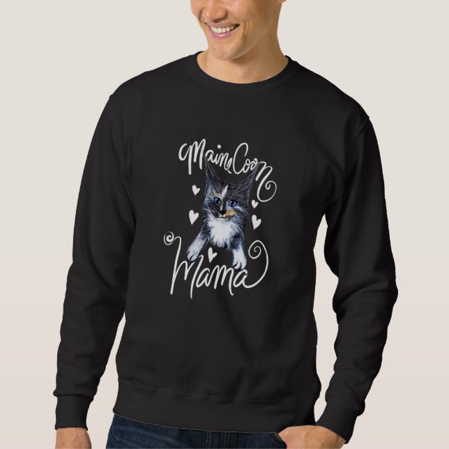 Sudadera Mama Maine Coon Calico Diluido Lindo (Anverso)