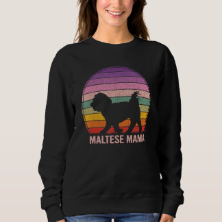 Sudadera Mamá maltesa retro gráfica Maltés