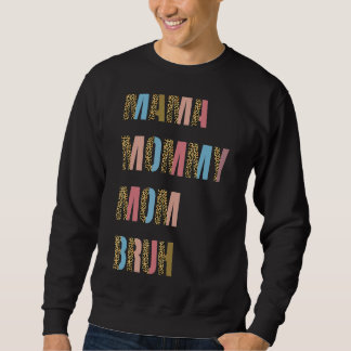 Sudadera Mamá mamá Bruh Día de la Madre leopardo chico de l