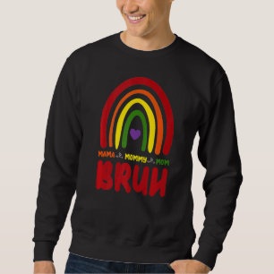 Sudadera Mamá mamá Bruh Rainbow Boho Día de la Madre