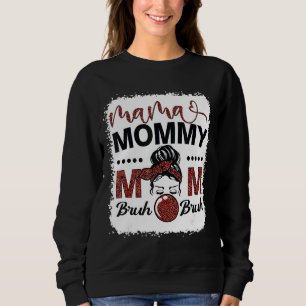 Sudadera Mamá Mamá Mamá Mamá Bruh Mamá Vida Leopardo Messy