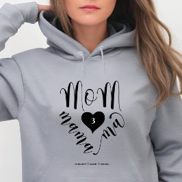 Sudadera Mamá mamá Mamáes niños del corazón nombran a Hoodi
