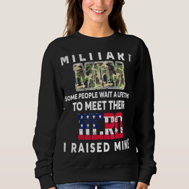 Sudadera Mamá militar que crié a mi héroe (Anverso)