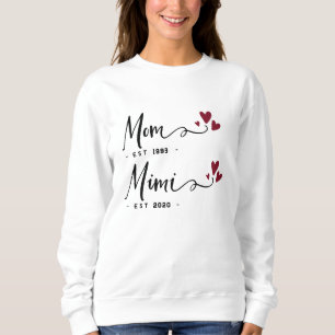 Sudadera Mamá Mimi EST. Regalo del Día de la Madre para la 