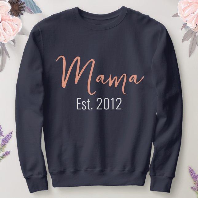 Sudadera MAMA minimalista Año Este Madre Keepsake (Subido por el creador)